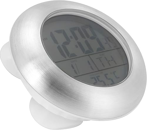 Zerodis Horloge Numérique, Horloge de Douche en Argent pour Miroir de Salle de Bain - Nail Gallerys