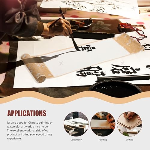 Garneck Rouleau de Papyrus vide Pour écrire Parchemins Papier Papyrus Rouleau de Calligraphie Chinoise Parchemins Mur Suspendu Rouleaux De Papier Chinois Pour Peinture Calligraphie Art - Nail Gallerys