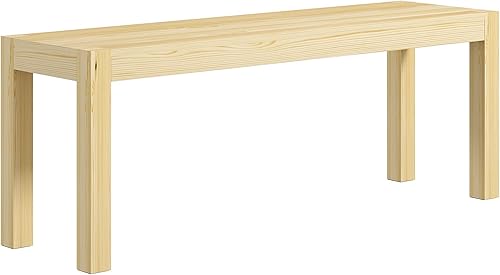 HOMCOM Banc 2 Places en Bois Banc de Cuisine Style campagnard, Banc pour Manger dans Le Salon, la Cuisine, l'entrée, en pin, Peut Supporter jusqu'à 240 kg, 120 x 33 x 45 cm, Naturel - Nail Gallerys