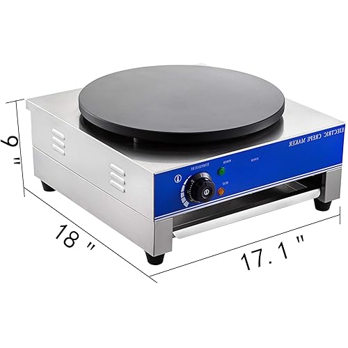 VEVOR 220V 3KW Machine à Crêpe Commerciale Crêpière Electrique Pour Crêpes, Omelette, et Pains Plats - Nail Gallerys
