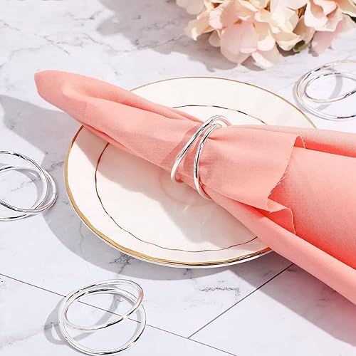 MaItagkam 36 Pcs MéTal Spirale Ronde Boucles Simples Ronds de pour Mariages RéCeption DîNer Buffet Table DéCor Argent - Nail Gallerys