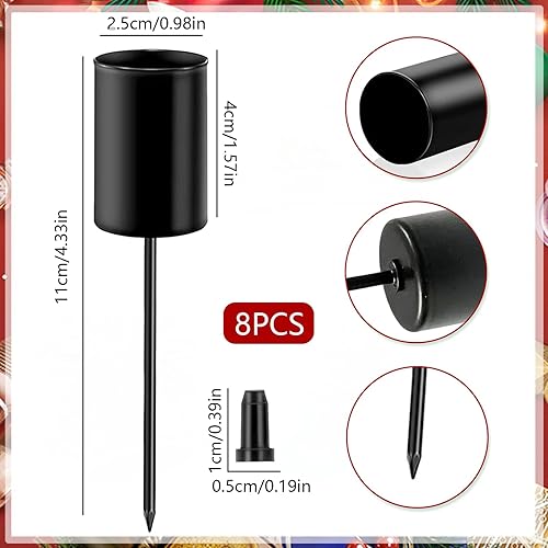 8 Pièces Bougeoir pour Bougies de l'Avent, Bougeoirs pour Couronnes de l'Avent, Bougeoirs en Forme De Couronne De l'Avent, Rétro bougeoir pour Couronne de l'avent pour Noël et Maison - Nail Gallerys