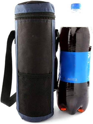 Poche Transport de Bouteille d'eau en Nylon Couverture-Pochette Isotherme de Bouteille-Sacoche Isotherme à Fermeture Éclair et bandoulière-Voyage en Plein Air Étui de Bouilloire Sac - Nail Gallerys