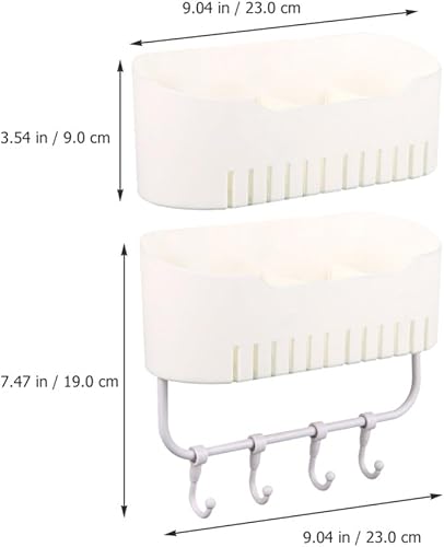 OSALADI 2pièces Organisateur De Salle De Bain Mural Rangement Pratique avec Design Anti-perçage pour Maquillage Et Produits De Toilettes - Nail Gallerys