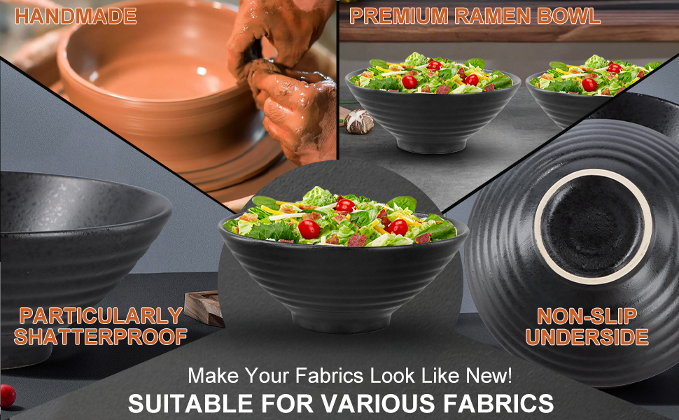 bol à sushi Vaisselle Bols de Service aux Fruits en Porcelaine Ramenbowl Grand Bol à Soupe 