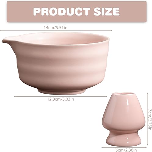 GOMETY Bol à matcha japonais avec bec verseur, bol à thé Chawan avec repose-fouet, bol traditionnel en céramique pour matcha, bol à matcha, bol à thé Chawan, bol à matcha en céramique (couleur matcha) - Nail Gallerys