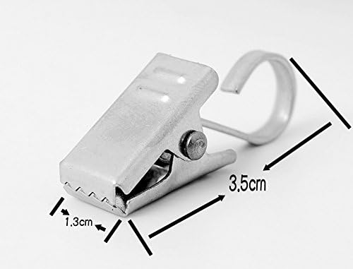 JZK 50 x Gris Pinces à Rideaux en métal Mat avec Crochets, pour Suspendre des Photos de Rideaux de lumières de chaîne et décorations pour la Maison, inclure boîte Transparente - Nail Gallerys