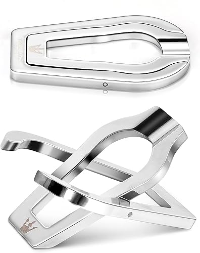 SPIPER Support de pipe à tabac - Pliable - En acier inoxydable - Pour pipe individuelle - Support portable - Support de pipe en métal - Accessoire de fumer - Argenté - Nail Gallerys