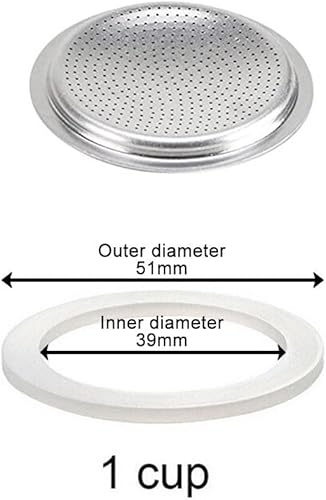 Honseadek Pièces de rechange pour cafetière, joint d'étanchéité en silicone, pour cafetière, expresso, moka (3 tasses + tamis ) - Nail Gallerys