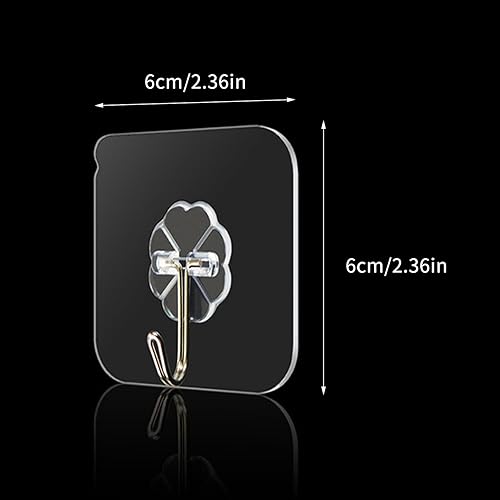 MOVKZACV Lot de 25 crochets adhésifs extra puissants - Sans perçage - Crochets muraux autocollants transparents pour cuisine, salle de bain, serviette, manteau, clés, maximum 10 kg - Nail Gallerys