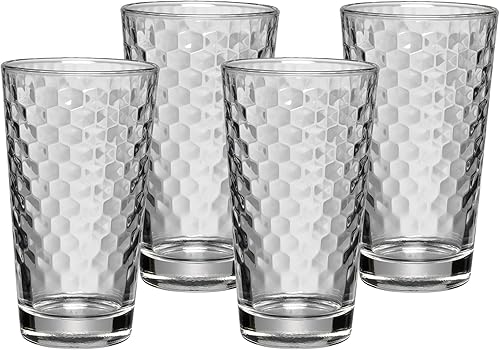 WMF CoffeeTime Lot de 4 Verres à Eau en Cristal résistant à la Chaleur 275 ML avec Motif en nid d'abeille pour Latte Macchiato, Cocktail, Passe au Lave-Vaisselle - Nail Gallerys