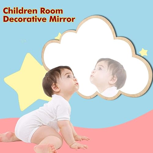 Enfants Paroi Miroir - Miroir Mural décoratif en Acrylique Nordique Sticker Decal Enfants Enfants Chambre Art Home Decor (Couleur : Cloud) - Nail Gallerys
