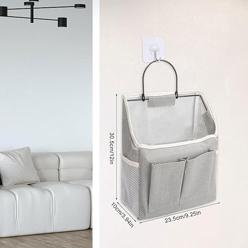 ZMDMAH Lot de 2 sacs de rangement muraux à suspendre avec poches, style minimaliste, sac de rangement pour cuisine, chambre, dortoir - Nail Gallerys