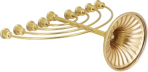 Bougeoir Menorah Hanukkah Menorah Menorah 7/9 branches Menorah Hanoukka pour célébrations, élégant bougeoir menorah, vintage fer doré (9 têtes) - Nail Gallerys