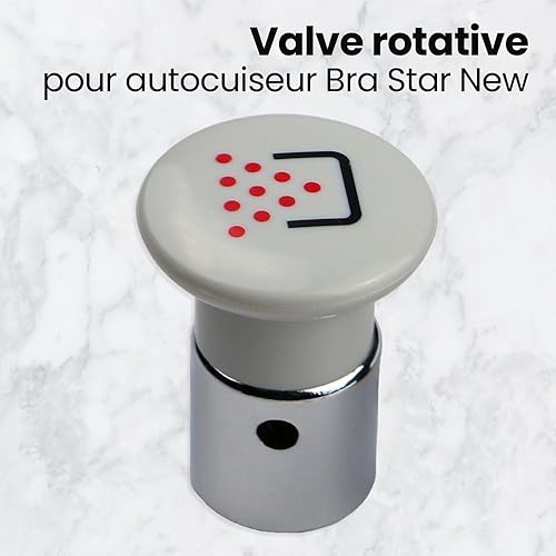 Anakel Home Soupape de sécurité rotative de rechange compatible avec Express Cooker BRA Star et BRA New Star de toutes capacités | Gris, 3 x 3 x 3,8 cm - Nail Gallerys