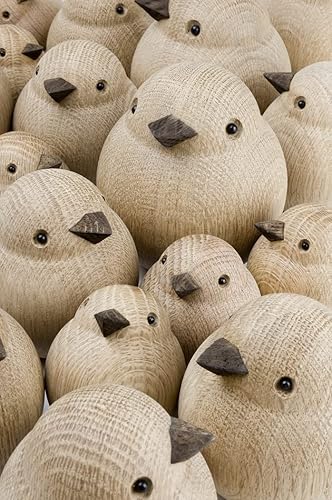 Novoform Design – Mama Sparrow – Figurine décorative en bois – Moineau – Bois de chêne – Dimensions (L x l x H) : 9 x 7,3 x 8 cm - Nail Gallerys