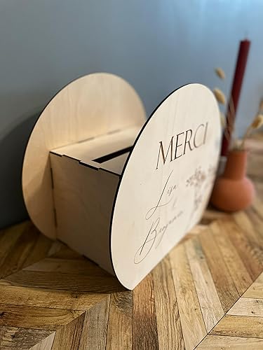 Urne en bois personnalisée avec prénoms – Gravure artisanale – Boîte souvenir pour mariage, baptême, anniversaire, cérémonie – Cadeau original personnalisable - Nail Gallerys