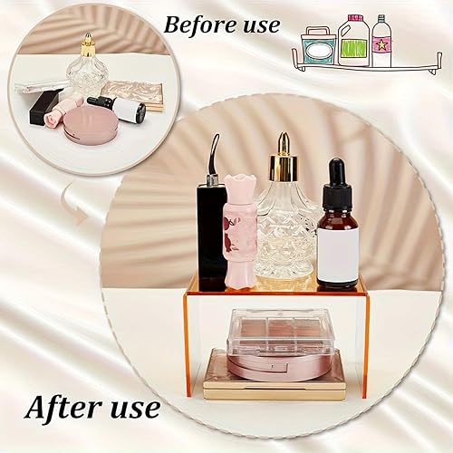 Socles en Acrylique - Présentoirs Dorés pour Exposition | Présentoir de Collection avec 3 Tailles pour Pâtisseries, Cupcakes, Parfums et Figurines - Nail Gallerys