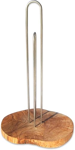 D.O.M.® Porte-rouleau d'essuie-tout design en bois d'olivier - Nail Gallerys