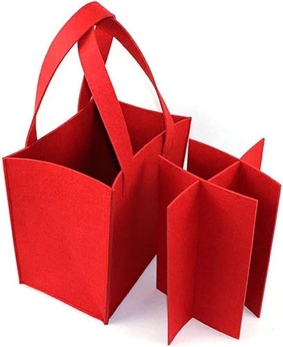 Sac de transport réutilisable en feutre pour bouteille de vin pour voyage, pique-nique, fête d'anniversaire, barbecue, vacances à la plage, gris, 18*8.5*24, Moderne - Nail Gallerys