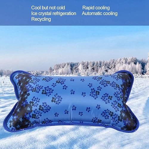 Oreiller à eau, coussin rafraîchissant d'été rempli d'eau pour dormir, coussin de siège pour enfants, étudiants, bureau, voiture, voyage (55 x 35 cm) - Nail Gallerys