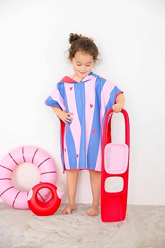 Quut – Poncho de Plage Enfant Lagon – 60 x 60 cm – Microfibre Ultra Absorbante – Séchage Rapide – Sans Sable – Léger & Compact – Lavable à 30°C - Nail Gallerys