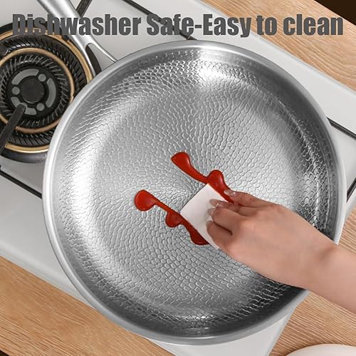 Siraatskitchen titanium Pan, Siraat Pure Taima Titanium Frying Pan for Cooking, No-Coating Nonstick PanSuitable for Induction Cooker, All Stoves, Dishwasher Safe (with Lid, L-11.02in) - Nail Gallerys