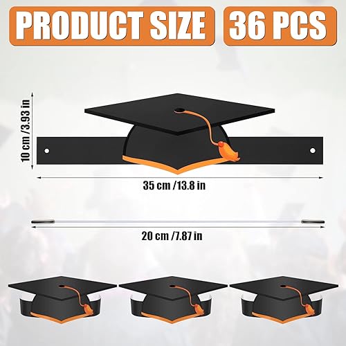KINBOM 36pcs graduation réglable chapeau en papier pour les enfants, Étudiant couronne graduation cap, chapeau de graduation bandeau - Nail Gallerys