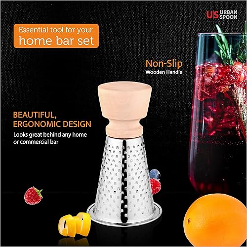 URBAN SPOON Zesteur rond, manche en bois confortable, utilisation parfaite pour cocktail - Nail Gallerys