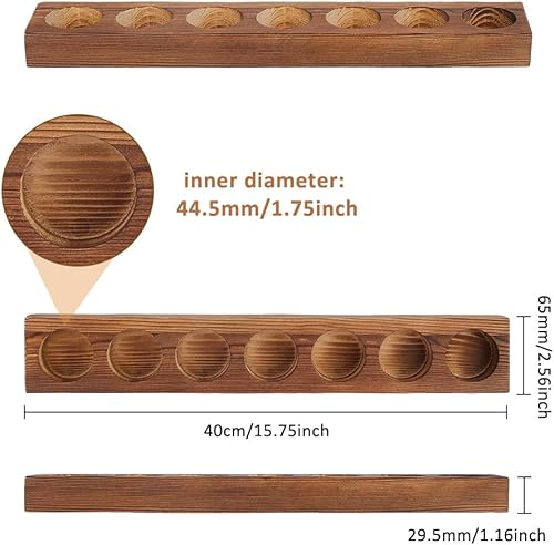 SUPERFINDINGS Grands Porte Bougeoirs en Bois de Manguier pour Bougies Chauffe Plat, Support pour Tables et Mariages, Diamètre 4.45cm/1.75pouce - Nail Gallerys