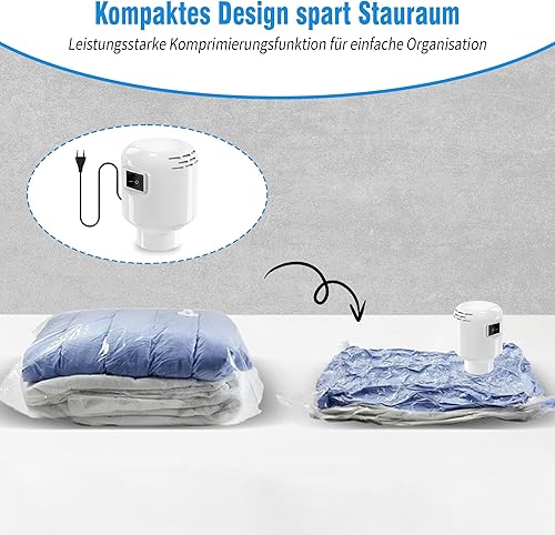 Pompe Sac sous Vide: 220 V 55 W Pompe à Air Électrique pour Sac sous Vide Pompe Vide d'air Portable pour Vêtements Coussins Couettes Couvertures - Nail Gallerys