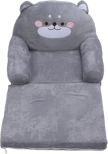 Canapé Convertible 2 en 1 pour Enfants en Chaise Longue, canapé Ouvert Rabattable en Chaise Longue pour Enfants, Chien Gris de Dessin animé (2 Couches) - Nail Gallerys