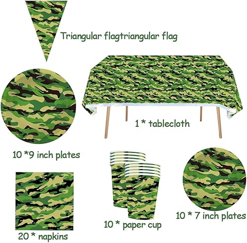 LGWJHCY Set de Couverts Camouflage, Kit Vaisselles Réutilisable, Fournitures de Fête D'anniversaire Camouflage pour Camouflage Thème Activité, Anniversaire Garçon, Camouflage Décorer. - Nail Gallerys