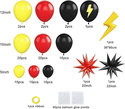 Ballons Redball Anniversaire Décorations d'Anniversaire Ballons de Fête Décorations de Fête d'Anniversaire Thème - Nail Gallerys