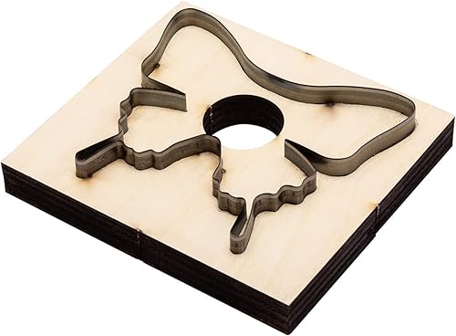 Ruimou Matrices de découpe en cuir double papillon 10,6 cm – Moule de découpe pour cuir – Peut être utilisé pour tissu - Nail Gallerys