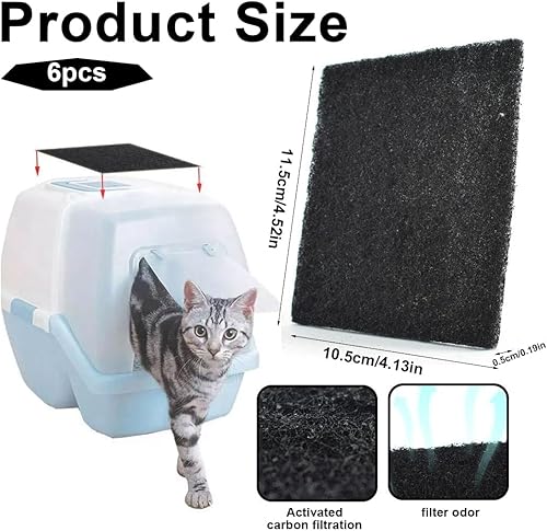 WUSJCOF 6 Pièces Filtres à Charbon Actif, Filtre Anti-Odeur pour Poubelles à Compost, Compost Cuisine, Composteur, Charbon Actif Odeur - Nail Gallerys