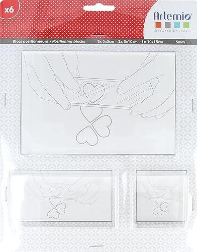 Artemio - 18002013 - 6 blocs positionneurs pour tampons transparents - Nail Gallerys