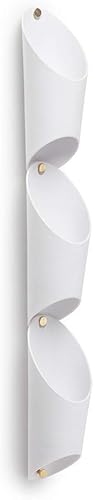 Umbra Floralink Vase Mural, en Plastique, Blanc, 10,1 x 10,1 x 25,2 cm - Nail Gallerys