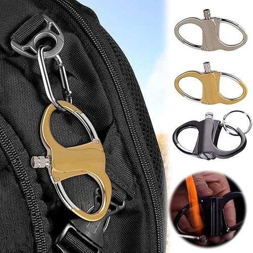 Keychain Lighter Match Strike, Briquet Allumette Permanent avec Porte Clef, Porte-Clés Briquet à Silex, Porte-clés de Voiture Briquets Remplissable au Kérosène de Plein Air - sans gaz - Nail Gallerys