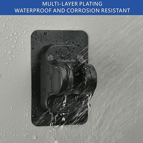 Support de Douche Auto-adhésif Voolan, Support Étanche Réglable pour Pommeaux de Douche à Main, forte Adhérence, Aucun Perçage Nécessaire pour le Montage Mural (Noir) - Nail Gallerys