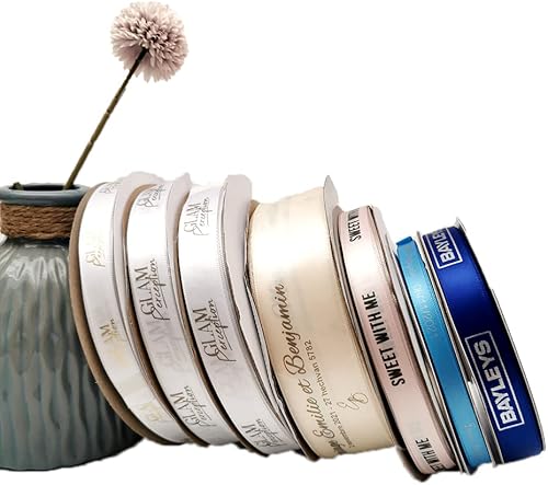 Ruban de satin avec couleurs ou logo personnalisés, boîte cadeau pour emballage cadeau de mariage, anniversaire, bricolage (ruban de 10 mm, 90 m) - Nail Gallerys