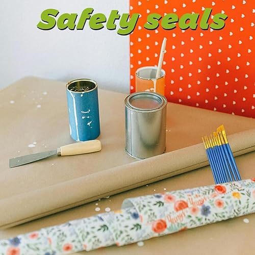 Roxvue Lot de 12 Pots de Peinture Vides avec Couvercles, Capacité de 1/2 Tasse, Pots de Peinture Vides Non Doublés, Conteneurs de Stockage de Peinture, pour la Peinture et L'Artisanat - Nail Gallerys