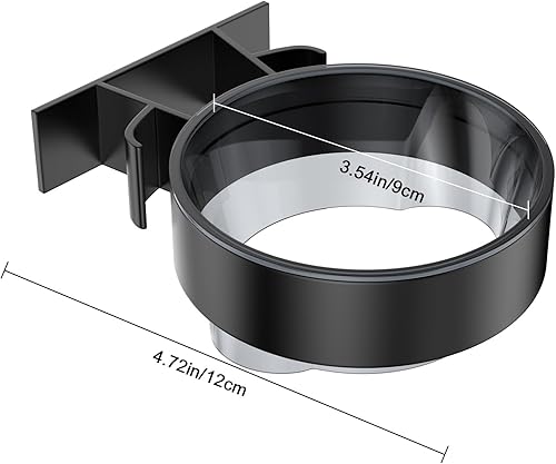 FALSKT Support Seche Cheveux, Porte Seche Cheveux Mural en Aluminium, Hair Dryer Hanger Organizer sans Percage, Support de Sèche, pour Salles de Bains, Hôtels (Noir) - Nail Gallerys