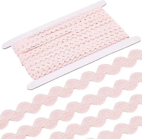 GORGECRAFT Ruban Élastique en Dentelle Zigzag Ondulée de 25 m de Long 10mm Franges Ondulées Violet Foncé en Forme de S pour Couture Bricolage Emballage Cadeau - Nail Gallerys