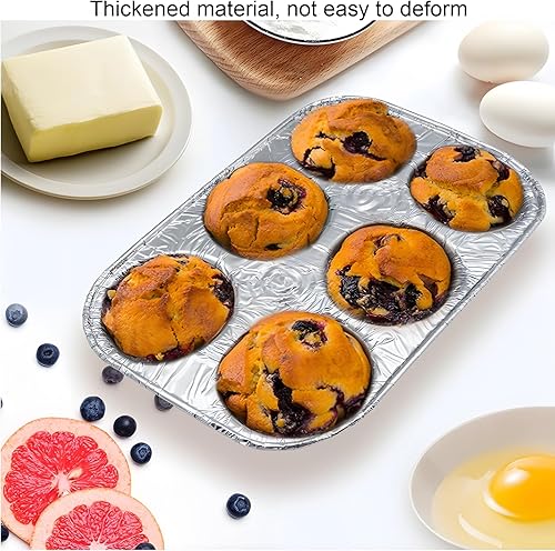 Kaishuai Lot de 10 moules à gâteau ronds Aluminium Plaque à Muffins Anti-adhésif Moule à Pâtisserie pour Muffins,Cupcakes,Brownies,Pudding 7×5×3.2cm - Nail Gallerys