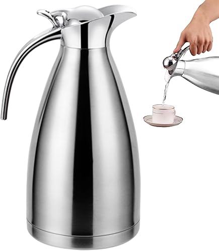 Carafe Thermos BIG bouteille thermos Flacons sous vide Carafe à café thermique Carafe isolée en acier inoxydable de 2 l Garde l'eau chaude pendant 24 heures Pichet à eau isolé à l'épreuve - Nail Gallerys