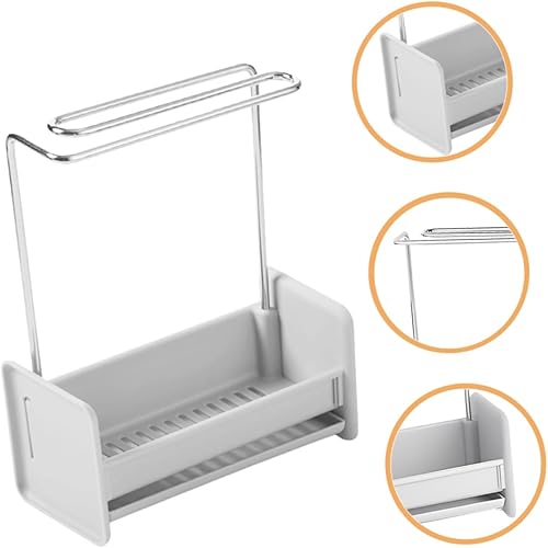 Holibanna Support De Rangement pour Chiffons De Cuisine avec Drainage Porte-éponge Et Organisateur De Linges Étagère Suspendue Moderne pour Évier - Nail Gallerys
