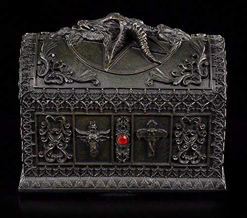 Figuren-Shop.de Boîte à Bijoux Fantastique et Gothique - Baphomet Coffret - Noir - Nail Gallerys