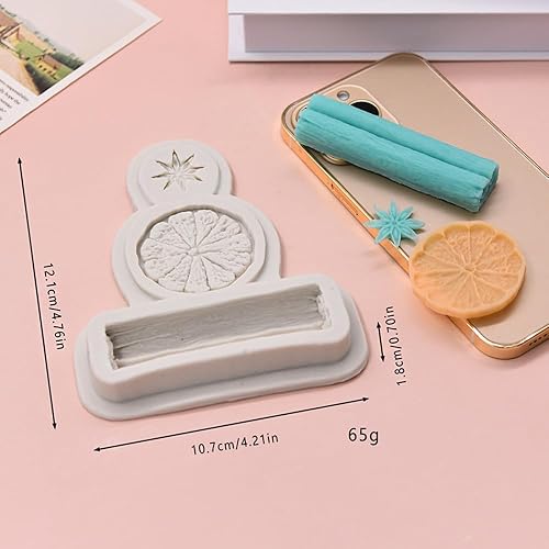 YGCHEN Moule en Silicone Citron Moules à Fondant Tranches de Citron Moule Silicone 3D Citrons Moule à Chocolat Anis Cannelle Moule en Résine pour Fondant Chocolat Gâteau Bougie Savon 3 Pièces - Nail Gallerys
