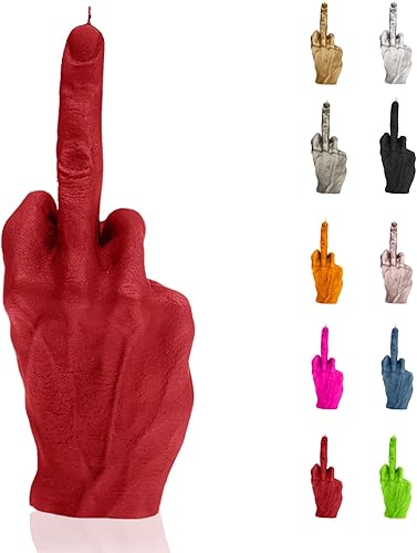 FCK Bougie en forme de majeur 20 cm Fabriqué à la main dans l'UE, 22,2 x 8,5 x 7,7 cm - Nail Gallerys